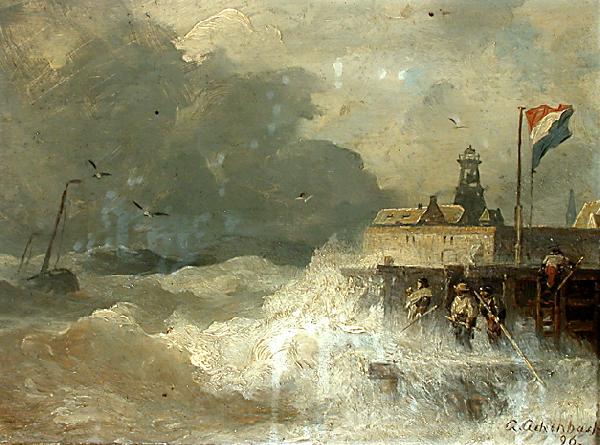 Andreas Achenbach Sturm an der Kuste